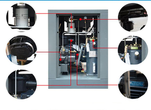 Compresseur à vis haute performance PM VSD avec moteur Inovance lubrifié et refroidi 7,5KW-55KW pour soufflage de bouteilles PET à économie d'énergie - Product Image 6