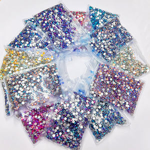 Groothandel Bulk 1440 stuks Non Hotfix Kristal Strass Platte Rug Hoge Kwaliteit Glas Steentjes - Product Image 1