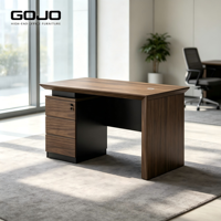Bureau de direction moderne de luxe durable avec tiroirs, table d'ordinateur exécutive, ensemble de mobilier de travail en bois pour immeuble de bureaux