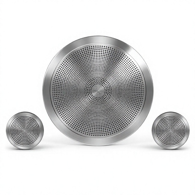 3-Way Car Speaker Grilles Round Metal Speaker Covers Auto Audio Mesh Netting for Dashboard Trim