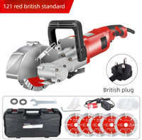 Machine à rainurer murale professionnelle 4000W 220V pour béton, 7500 tr/min, profondeur de coupe 37mm, avec contrôle de la poussière, outil électrique
