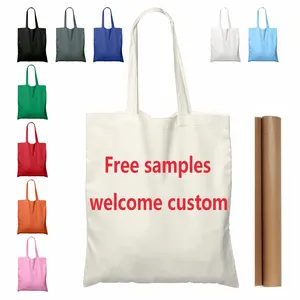 Christmas Gifts Shopping Handle Blank Sublimation Tote Custom Printed Logo Ropehandle Organic Cotton Canvas Bag Large Beach