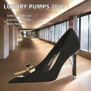 Vente en gros de chaussures à talons hauts pour femmes en cuir verni de luxe, à talon fin, à enfiler, résistantes, à bout pointu, pour le printemps et l'été - Product Image 2