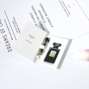 Wholesale Clear Empty Refillable Essential Oil Perfume Sample Bottles <strong>Mini</strong> Glass <strong>Vials</strong> With Card - Product Image 2