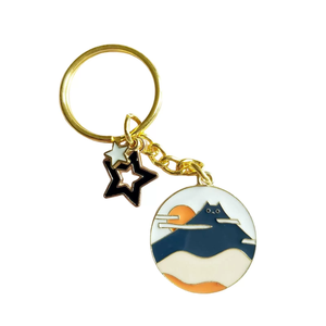 Llavero de Gato Adorable <span class=keywords><strong>con</strong></span> Flores de Esmalte, Decoración Japonesa para Amantes de los Gatos, Colgante Kawaii para Bolsos <span class=keywords><strong>con</strong></span> Flores de Sakura - Product Image 6