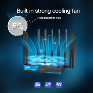 Soporte <span class=keywords><strong>Mesh</strong></span> KuWFi Two Sim Card 3000M 5g Lte Wifi6 Indoor VPN Sdx62 Dual Band Enterprise Level 5g Cpe <span class=keywords><strong>Router</strong></span> con puerto Gigabit - Product Image 4