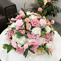 Offre Spéciale : Chemin de Table et Centres de Table en Fleurs Artificielles de Roses Réalistes en Soie Faites à la Main pour Mariages, Décorations de Noël et Arches de Fête