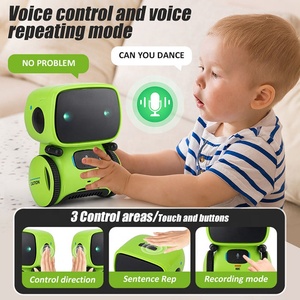 Robot à commande vocale avec capteur tactile, rotation à 360°, enregistrement, répétition, chant, danse, yeux LED, jouet éducatif en plastique, cadeau pour enfants - Product Image 4