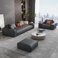 Ensemble de canapés modulaires en bois massif et tissu, style minimaliste italien, éponge haute densité, pour salon moderne, écologique et durable, idéal pour villa
