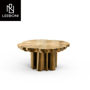 Boca-Juego de mesa de <span class=keywords><strong>centro</strong></span> para sala de estar, mesa de <span class=keywords><strong>centro</strong></span> moderna de acero inoxidable, mesa auxiliar de café redonda de lujo - Product Image 6