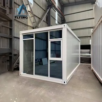 Maison conteneur détachable, maison préfabriquée facile à assembler 20ft/40ft, villa modulaire en acier à faible coût, bureau préfabriqué OEM pour jardin et camping