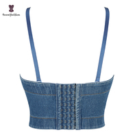Soutien-gorge en jean, taille Plus, XS, M, L, XL, vêtements pour femmes, push-up, sans couture, Bustier, Corset, avec sangle, nouvelle collection