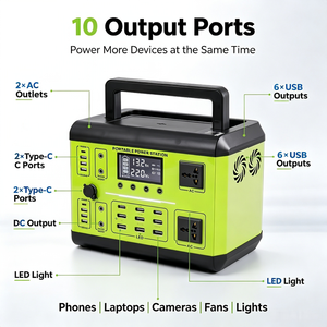 LANX Portable 600W 1100W MPPT <b>Solar</b> Panel Fast Charging 220V UPS <b>Solar</b> <b>Generator</b> Home Energy Storage - Product Image 2