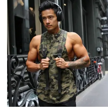 Wholesale Manufacturer New Design Cotton Comfortable Sleeveless Men Tank Tops Fitness Singlet Bodybuilding Workout Gym Vest