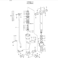 Kit de réparation de joint d'étanchéité de vérin hydraulique authentique XP00000077PS pour excavatrice Hitachi série ZX 20 tonnes