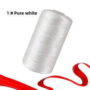 Fina seda de hielo lino tejido a mano DIY gancho bolsa zapatillas cojín lana teñida verano sol sombrero brillante seda hueco ligero - Product Image 6