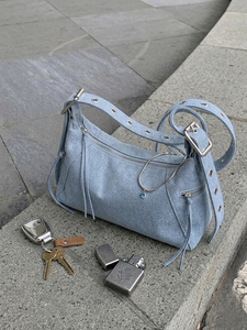 Bolso de Hombro Luna para Mujer, Bolso de Mano Moderno, con Múltiples Bolsillos, Cierre de Cremallera, Impermeable, para Uso Diario - Product Image 6