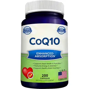 CoQ 10 Kapseln gesunde Nahrung fördert Energie und Ausdauer, unterstützt Immunsystem und Antioxidans, gesundes Herz