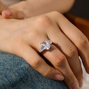 Dylam Exclusive Design Luxury 925 Sterling Silver 8A Crushed <b>Ice</b> Out Cut Zirconia Cocktail <b>Rings</b> for Women Wedding Engagement - Product Image 2