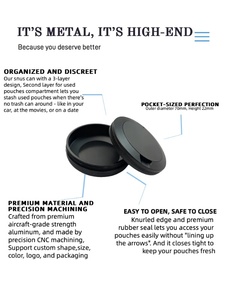 علبة معدنية جديدة بالجملة لحفظ السنوس، صندوق سنوس من الألومنيوم المؤكسد مع نقش بالليزر للشعار - Product Image 2