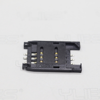 Personalizar Micro SMT Simcard Flip altura 2,5mm 8 pines SD Flip Card Socket SMT Simcard Card Push soldadura interna SD conector