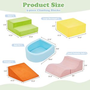 บล็อกโฟมนุ่มสำหรับปีนป่ายแบบกำหนดเองของ OEM พร้อมบ่อบอลในร่ม สนามเด็กเล่นโฟมนุ่มสำหรับเด็กเล็ก เฟอร์นิเจอร์นุ่มในร่มสำหรับเด็ก - Product Image 6