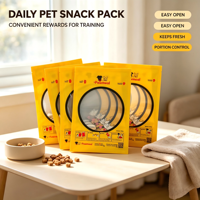 Sac en plastique laminé écologique de qualité alimentaire imprimé en héliogravure personnalisé avec fermeture thermoscellable pour l'emballage de friandises pour chiens et chats