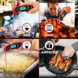 Termómetro Digital Instantáneo para Alimentos, Carne, Barbacoa, Resistente al Agua, con Sonda y Abrebotellas - Product Image 1