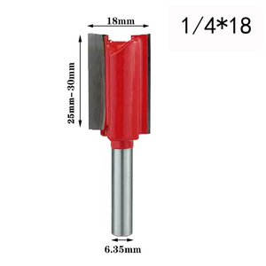 Cortador Recto de 18 mm de Ancho, 25 mm de Largo y 6,35 mm de Vástago para Máquinas Herramienta de Carpintería - Product Image 4