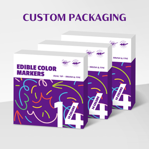 2025 New Arrival nhà máy bán buôn thực phẩm màu đánh dấu bút kép hai mặt ăn được bút trẻ em thân thiện cho bánh trang trí DIY Baking - Product Image 4