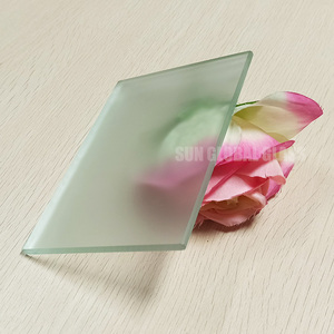 Tempered frosted glass pane cost per square foot factory tempered decorative recorded al acid beveled edges aren - Product Image 5