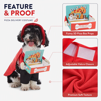 Costume de chien en coton et polyester de luxe pour Halloween et Noël, design amusant de dessin animé, vêtements confortables pour petits chiens, vente en gros