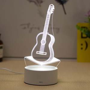 Luz de noche acrílica, base de carga de 3D, regalo de cumpleaños para niños - Product Image 2