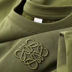 เสื้อยืดแขนยาวผ้าฝ้าย 100% คุณภาพสูง ปักลาย พิมพ์ลาย สำหรับผู้ชาย ขายส่ง - Product Image 3