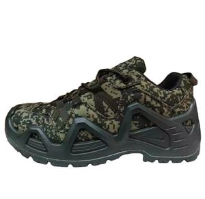 Bottes de randonnée basses TSB07 camouflage pour l'extérieur, sécurité pour le camping et le travail, doublure en cuir véritable, chaussures montantes pour la jungle - Product Image 1