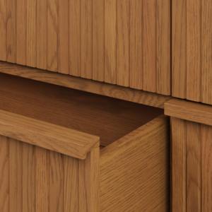 <span class=keywords><strong>Commode</strong></span> en bois à <span class=keywords><strong>6</strong></span> <span class=keywords><strong>tiroirs</strong></span> en noyer de style mid-century, quincaillerie en acier inoxydable, coffre de rangement écologique, <span class=keywords><strong>tiroirs</strong></span> à fermeture douce - Product Image 2