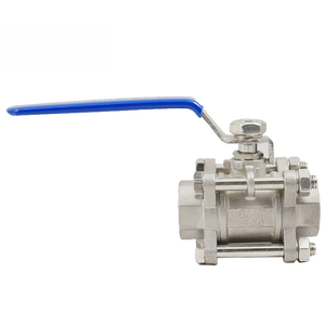 Válvula de Bola Manual de 3 Piezas de Acero Inoxidable 304/316 de 1/2 a 4 Pulgadas, 1000WOG CF8M, de 2 Vías para Agua - Product Image 4