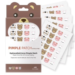 Patch anti-acné hydrocolloïde en une seule pièce, étiquette privée en vrac OEM/ODM, dessin animé, aloe vera, absorption physique, réparation, source d'usine - Product Image 1