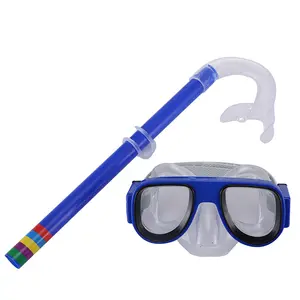 마른 스노클링 튜브 장비가있는 어린이 안경 어린이를위한 다이빙 장비 수영 고글