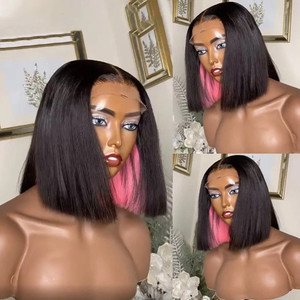 LSY Brazilian Hair Straight Lace Front <strong>Wig</strong> Colorful <strong>Rainbow</strong> <strong>Wigs</strong> for Women With High Density Swiss Lace LSY Black Vendor - Product Image 4