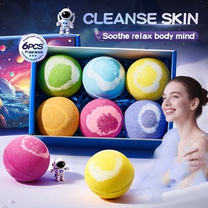 Ensemble <span class=keywords><strong>de</strong></span> 6 boules <span class=keywords><strong>de</strong></span> sel <span class=keywords><strong>de</strong></span> <span class=keywords><strong>bain</strong></span> parfumées Planet, 80g, nettoyage en profondeur, apaisement, relaxation, hydratation du corps, soin nourrissant <span class=keywords><strong>de</strong></span> la peau, fabrication OEM personnalisée - Product Image 1