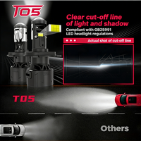Phares LED de voiture SunRise T05 H18 12V/24V 90W 6000LM 6500K IP67 Étanche Système de refroidissement Canbus Plug&Play Adaptation universelle