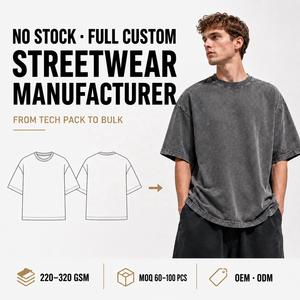 Camiseta Premium de Alta Calidad para Hombre, Ropa Urbana Personalizada, Fabricante ODM/OEM, Diseño y Soporte Técnico para Marcas de Alta Gama - Product Image 1