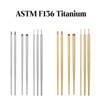 ASTM F136 Titanium 18K Gold Outer Thread/Inner Thread/Threadless Guide Pins and Auxiliary Puncture Rods Wholesale Jewelry