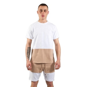 Biker twin sets Custom Logo men Two Piece Tracksuit winter Twin Set T-shirts and <b>shorts</b> - Product Image 5