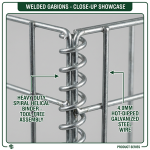 Gabbioni in <span class=keywords><strong>Rete</strong></span> <span class=keywords><strong>Metallica</strong></span> Saldata Zincata a Caldo di Alta Qualità, Recinzioni e Muri di Contenimento in Galfan - Product Image 4