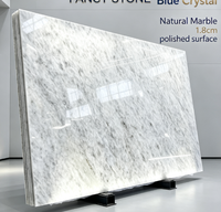 Pierre Fantaisie en Cristal Bleu, Marbre Naturel d'Excellente Qualité, Épaisseur 1,8 cm, pour Murs Décoratifs et Salles de Bain