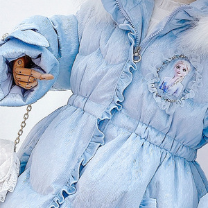 Giacche Invernali per Bambini, Cappotti Lunghi con Collo in Pelliccia e Cappuccio per Bambine - Product Image 2