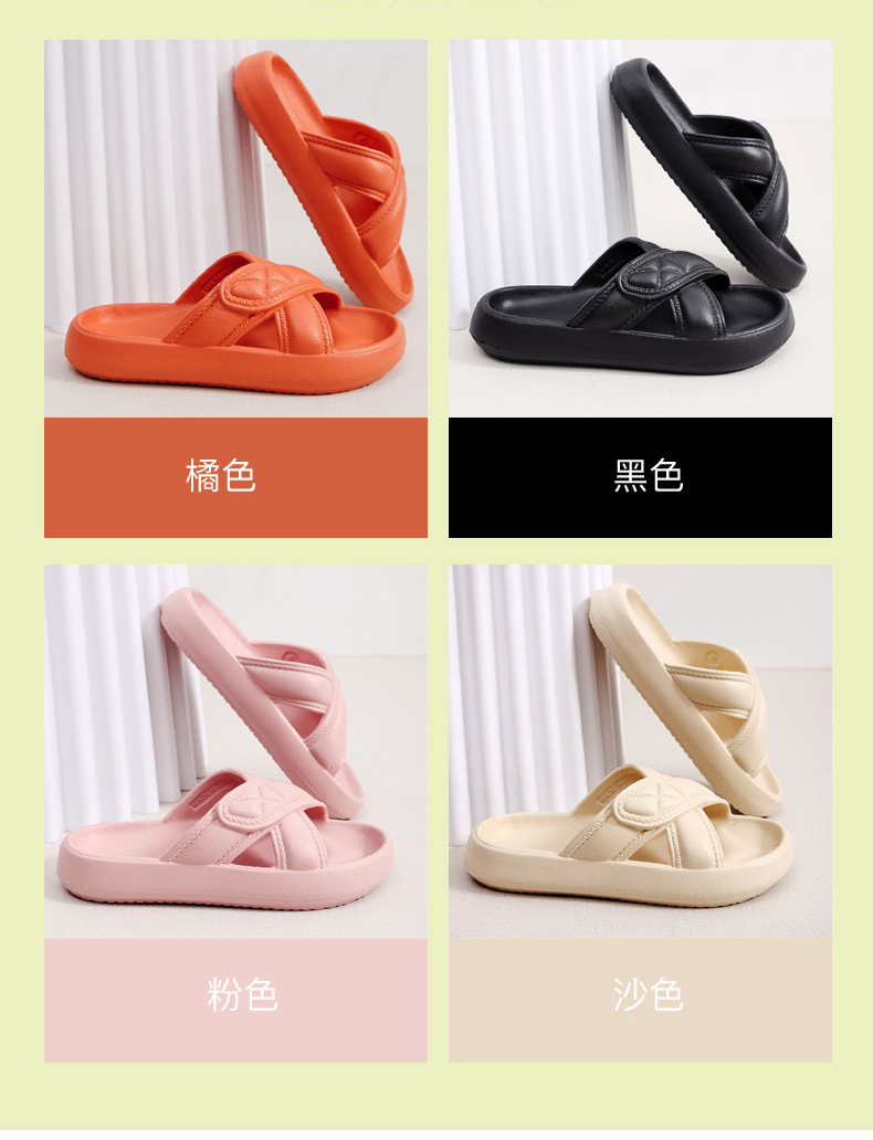 Womens Slippers Beach Slides Men's Thick Sole Indoor Bathroom Slipper for Men