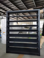 MINGLEI Cadre en aluminium résistant aux ouragans Fenêtres à persiennes fixes Fenêtres à persiennes en aluminium Fenêtres Jalousie